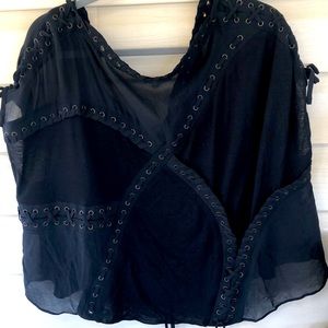 100%silk!! Braided Flowy Top